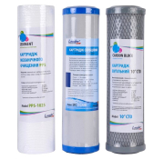 Комплект трех картриджей Leader для проточного фильтра