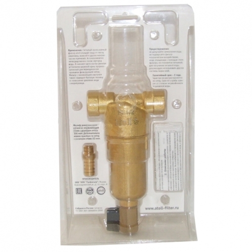 Промывной механический фильтр Atoll FF06-1/2AM