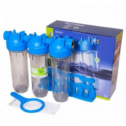 Магистральный фильтр комплексной очистки Atlas Filtri 10 DP Trio 1/2" + картриджи 10"