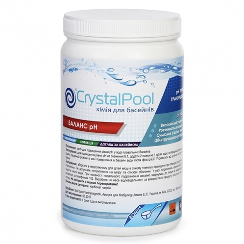 Средство для повышения уровня pH Crystal Pool pH Plus 1 кг Средство для повышения уровня pH Crystal Pool pH Plus 1 кг