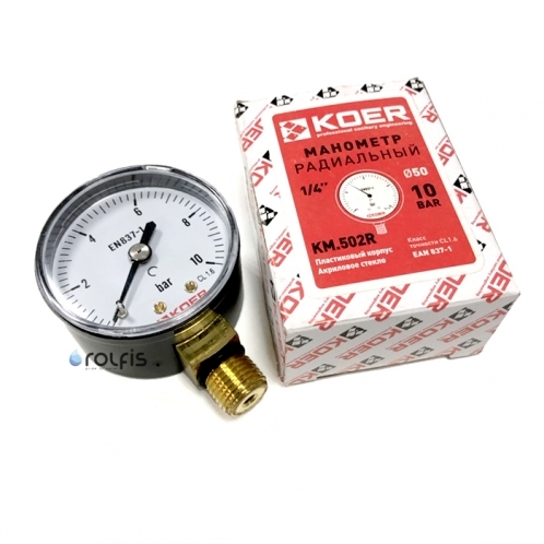 Манометр радиальный KOER 6 бар