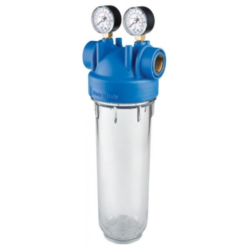 Корпус фільтра з манометрами ATLAS FILTRI DP M MONO TS 1" OT 10" KIT ZA1380731