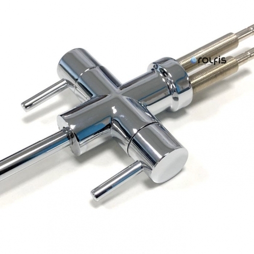 Кран двойной хромированный Raifil FSD-002-C Кран двойной хромированный Raifil FSD-002-C