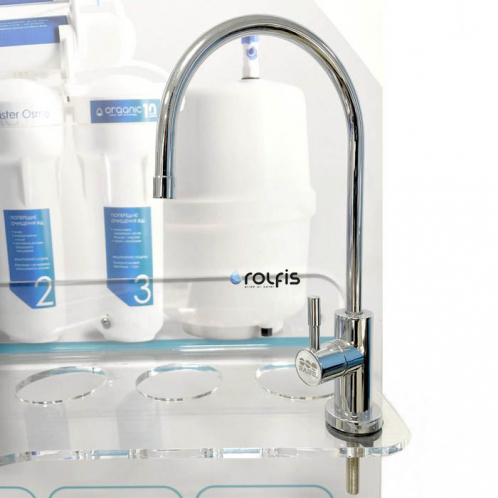 Кран двойной модерн Raifil F-09 Duo