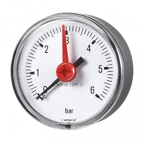 Манометр фронтальний з індикатором CEWAL Ø63 IR 1/4" 6 бар (91469316)