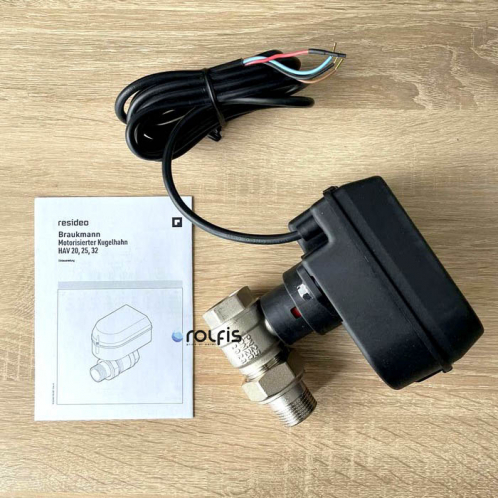 Кран шаровый Honeywell (Resideo) HAV25 с электроприводом, 220В, Ду25 