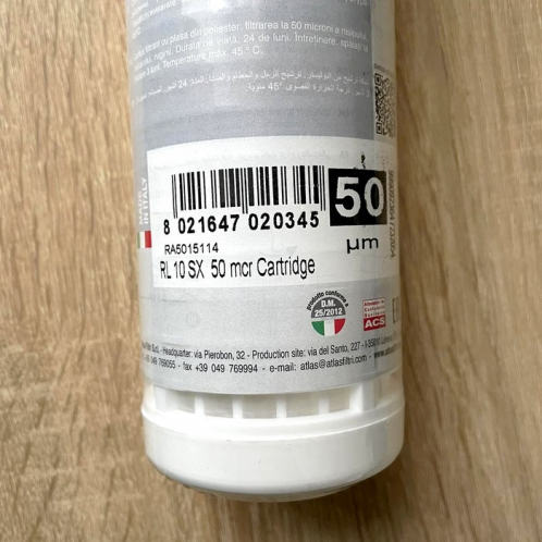 Картридж промивний ATLAS FILTRI RL 10" SX 50 mcr RA5015114