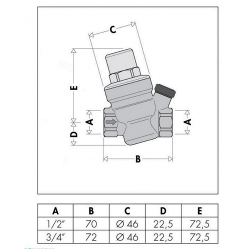 Редуктор давления Caleffi 533451 3/4" Редуктор давления Caleffi 533451 3/4"