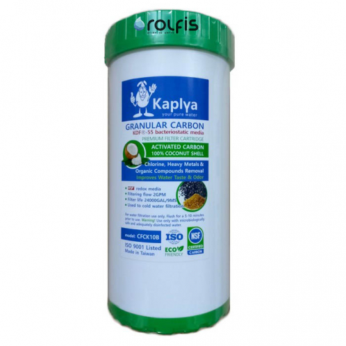 Картридж Kaplya CFCK10B из гранулированного угля c загрузкой KDF-55