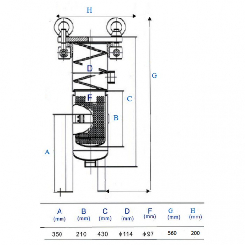 Фильтр мешочного типа Raifil BFH-3 Ø1 1/2"