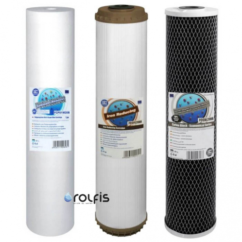 Комплект картриджей Aquafilter "Хлор + Железо" Big Blue 20 