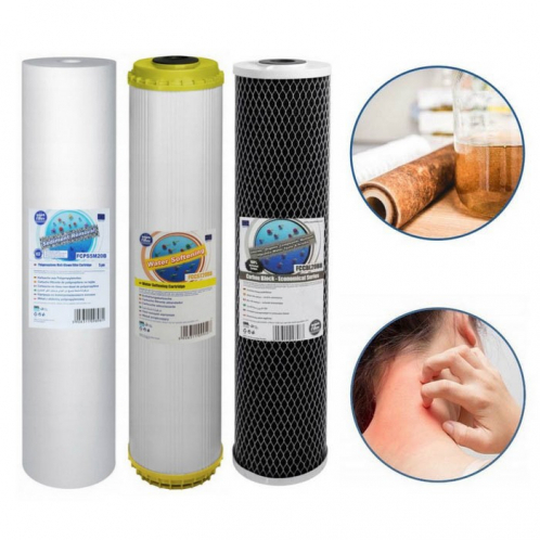 Комплект картриджей Aquafilter "Хлор + Жесткая вода" Big Blue 20 