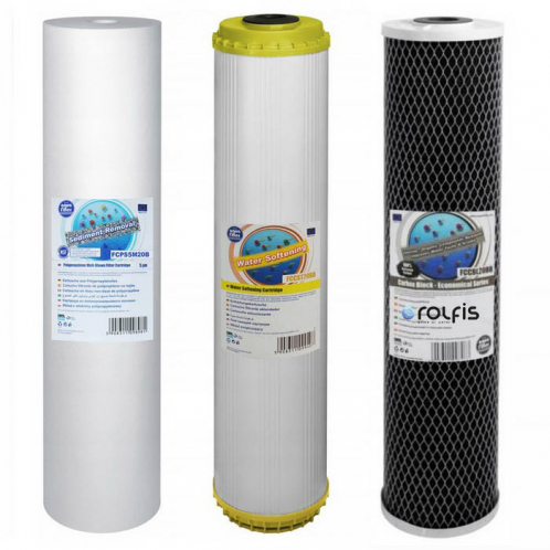 Комплект картриджей Aquafilter "Хлор + Жесткая вода" Big Blue 20 