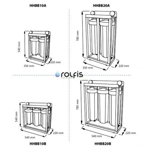 Двойная система обезжелезивания воды Aquafilter Big Blue 20