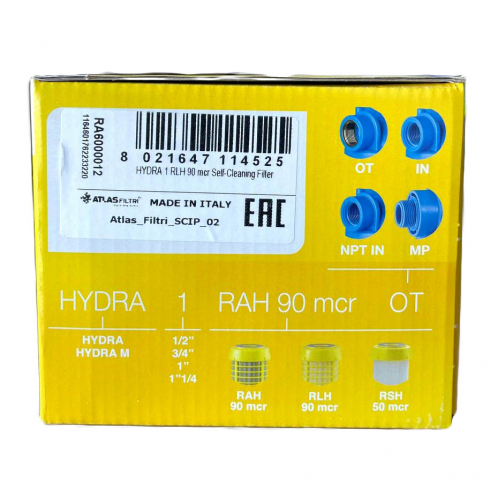 Фильтр самопромывной Atlas Hydra RLH-90 1" KIT RA6000012 Фильтр самопромывной Atlas Hydra RLH-90 1" KIT RA6000012