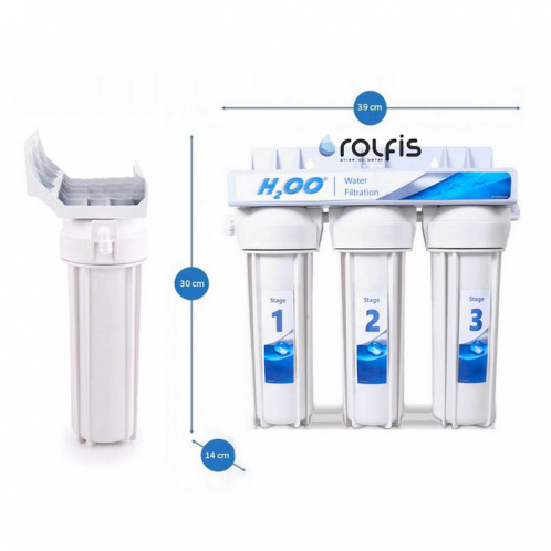 Проточный 3-х ступенчатый фильтр H2OO WFP3