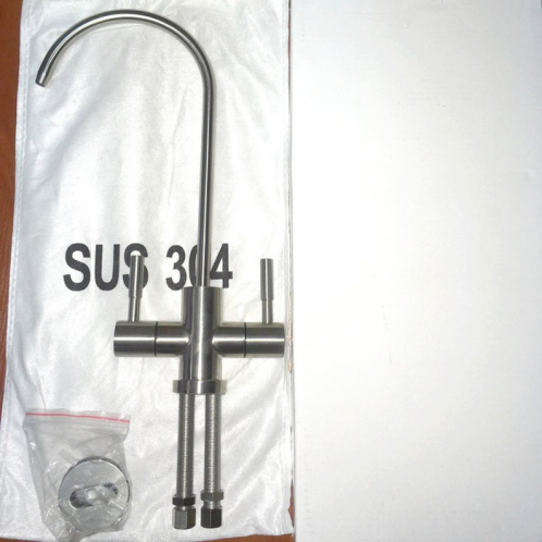 Кран из нержавеющей стали двойной Platinum Wasser