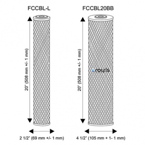 Картридж угольный прессованный Aquafilter FCCBL20BB-G