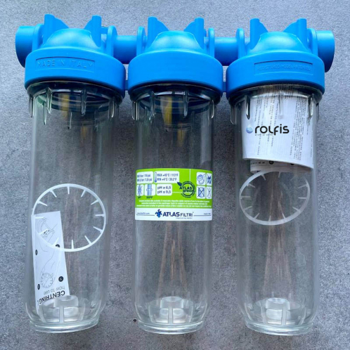 Магистральный фильтр комплексной очистки Atlas Filtri 10 DP Trio 1/2" + картриджи 10"