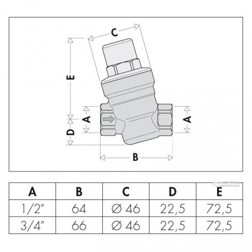 Редуктор давления Caleffi 533041 1/2"