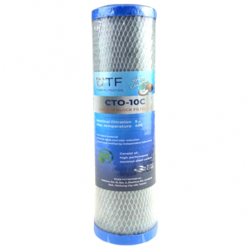 Картридж угольный Tiger Filtration CTO-10C 2.5"х10" Картридж угольный Tiger Filtration CTO-10C 2.5"х10"