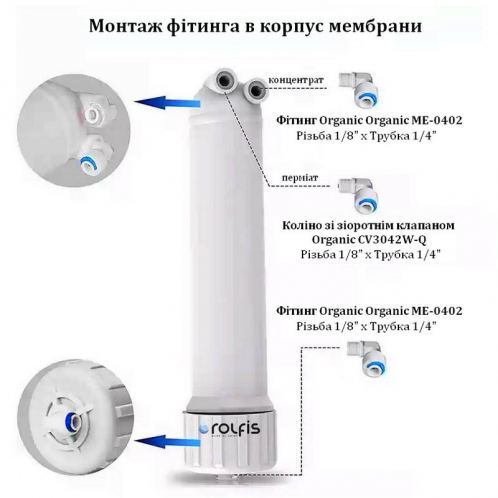 Фитинг угловой Organic ME-0402