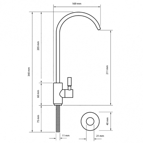 Кран одинарный матовый Raifil I-A007 Кран одинарный матовый Raifil I-A007