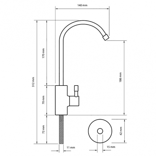 Кран для фільтра Raifil F-09-2BC-RED Кран для фільтра Raifil F-09-2BC-RED