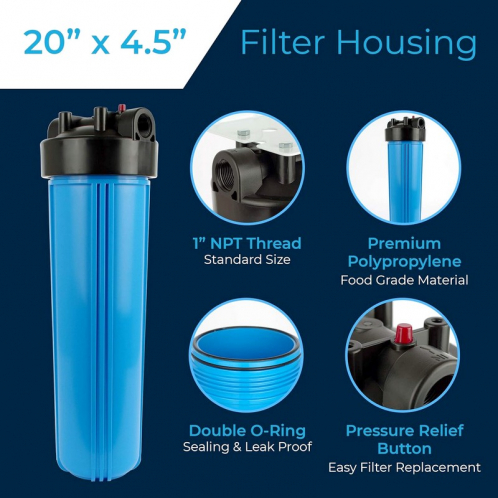 Корпус фильтра 20BB Tiger Filtration 1" (пластмасс) + картридж