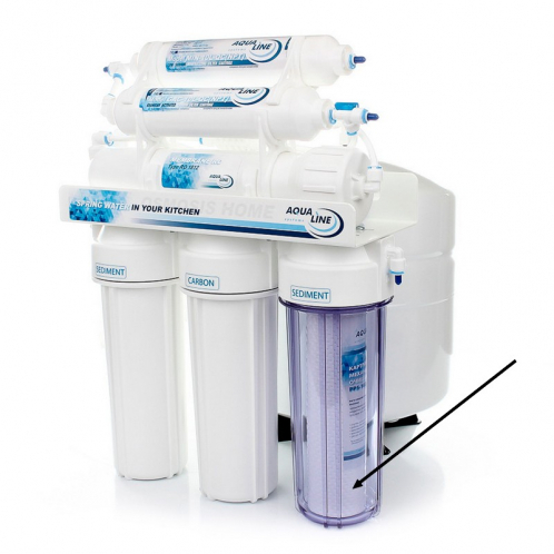 Колба прозрачная для обратного осмоса Aqualine 