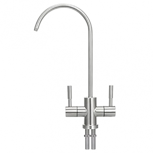 Кран из нержавеющей стали двойной Platinum Wasser