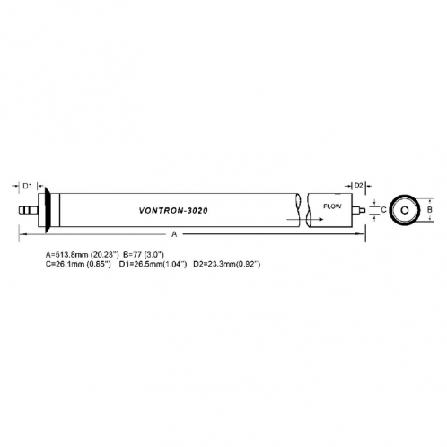 Мембрана для обратного осмоса Vontron ULP3020-420