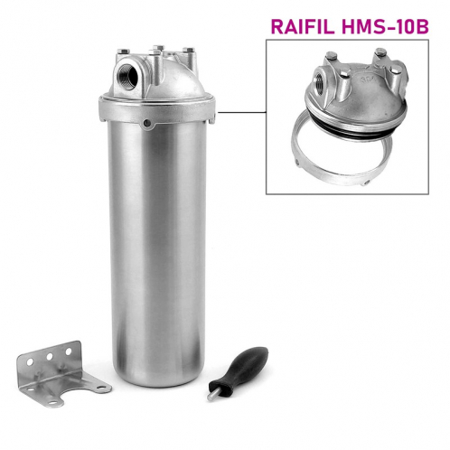 Корпус фильтра Raifil HMS-10B 3/4" (Нержавейка) Корпус фильтра Raifil HMS-10B 3/4" (Нержавейка)