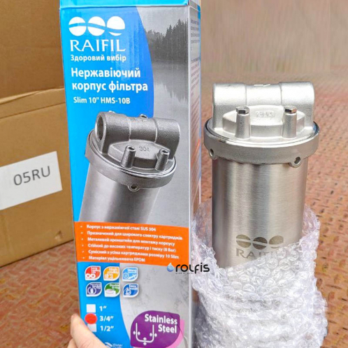 Корпус фильтра Raifil HMS-10B 3/4" (Нержавейка) Корпус фильтра Raifil HMS-10B 3/4" (Нержавейка)
