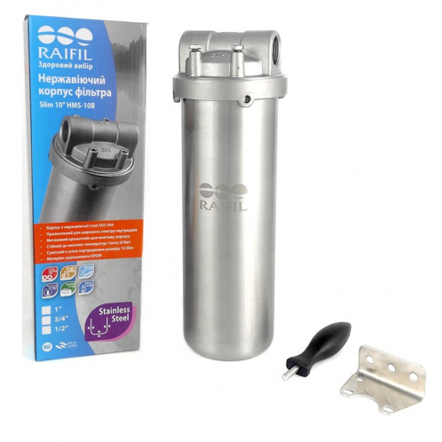 Корпус фильтра Raifil HMS-10B 3/4" (Нержавейка) Корпус фильтра Raifil HMS-10B 3/4" (Нержавейка)