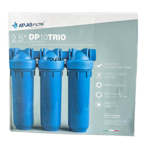 Тройной корпус ATLAS Filtri 10 DP TRIO 3/4" OT 10" ZA3310680