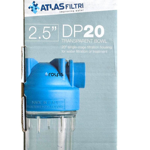 Корпус фильтра Atlas Filtri DP MONO AB 1/2" OT 20" KIT ZA1381312