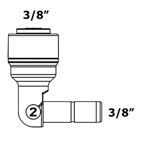Колено ITiger 1814-B 3/8Tx3/8 стержень Колено ITiger 1814-B 3/8Tx3/8 стержень