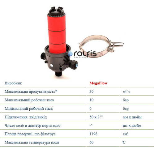 Дисковый фильтр MegaFlow Short BSP 2" (130 мкм)