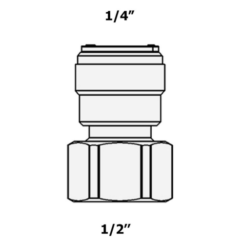 Фитинг прямой ITiger 1809-C (1/2"-1/4")