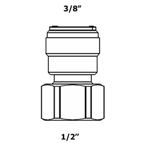Фитинг прямой ITiger 1809-E (1/2"-3/8") Фитинг прямой ITiger 1809-E (1/2"-3/8")