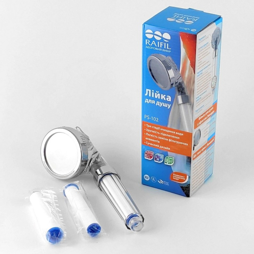 Фильтр для душа Raifil PS-102 (+2 картриджа в подарок)