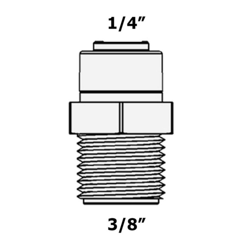 Фитинг прямой ITiger 1813-C 3/8НРx1/4Т