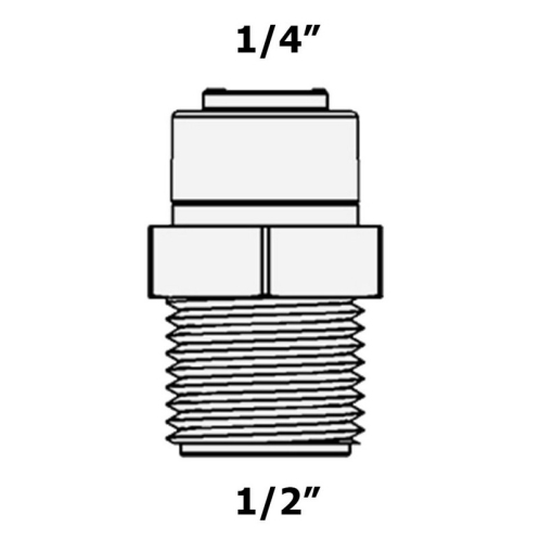 Фитинг прямой ITiger 1813-R (1/2"-1/4") Фитинг прямой ITiger 1813-R (1/2"-1/4")