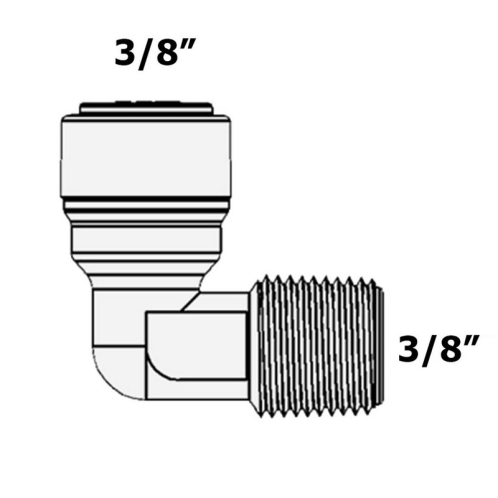 Фітинг кутовий Kaplya KP-ME0606