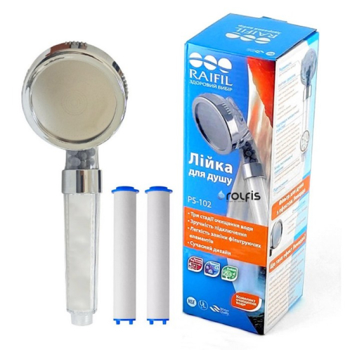 Фильтр для душа Raifil PS-102 (+2 картриджа в подарок)