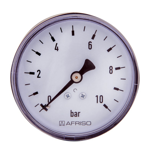 Манометр осьовий AFRISO RF 50 AX | 0-10 бар | 1/4" Манометр осьовий AFRISO RF 50 AX | 0-10 бар | 1/4"