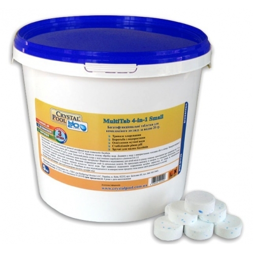 Хлорные таблетки Crystal Pool MultiTab 4-in-1 Small 1 кг