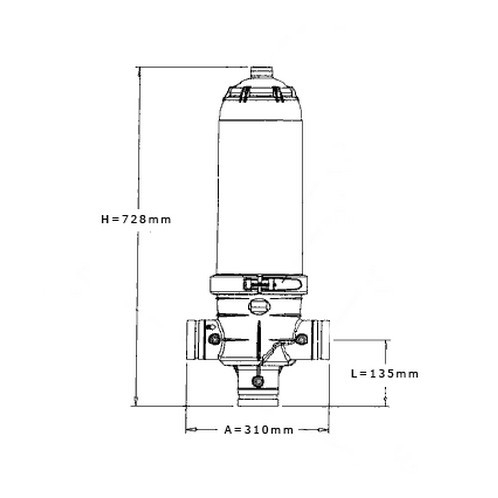 Дисковий фільтр Jimten X-303 подовжений із гідроциклоном