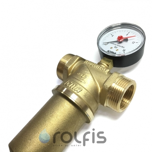 Самопромывной фильтр ICMA 750 с манометром, 1-11/4" (83750AF05)